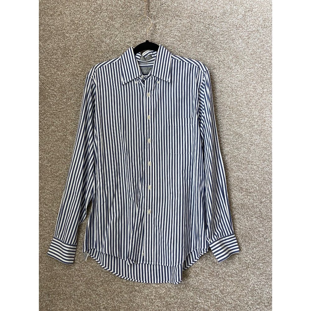 Vintage The Kensington Collection Lord & Taylor Stripe Dress Shirt 15-1/2 34/35